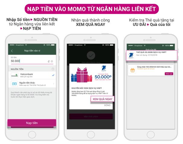 Hướng dẫn sử dụng Thẻ quà tặng, thanh toán dịch vụ VNPT- VinaPhone trên Ví MoMo