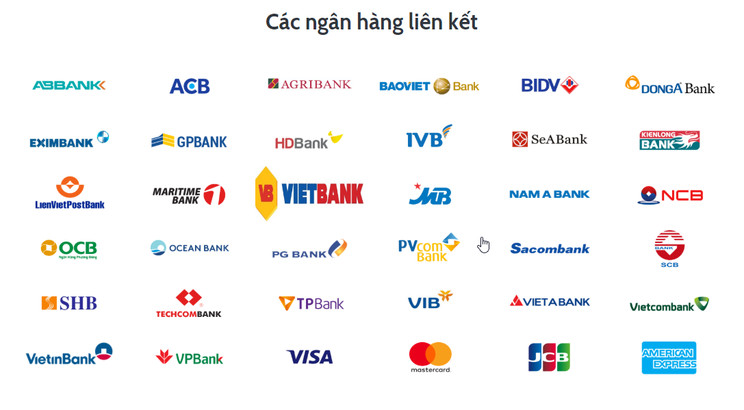 Ứng dụng VNPT PAY liên kết với những ngân hàng nào?