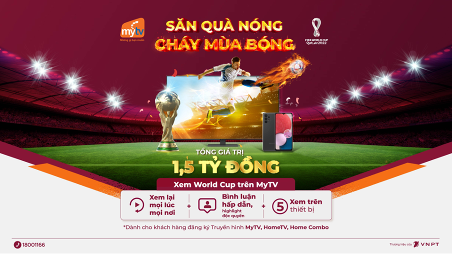 Khởi tranh World Cup 2022, MyTV tung ưu đãi “Săn quà nóng - Cháy mùa bóng”