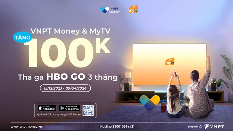 VNPT Money và MyTV TẶNG 100K - Thả ga HBO GO 3 tháng
