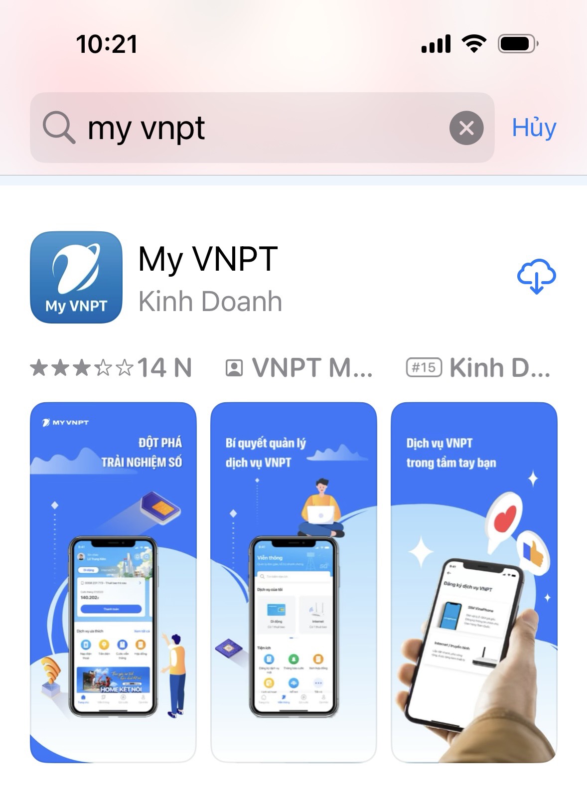 Hướng dẫn tải ứng dụng My VNPT