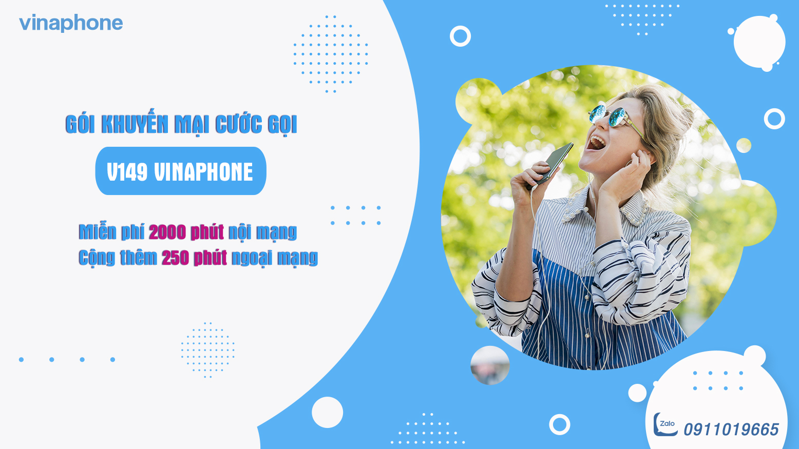 Cách đăng ký gói V149 VinaPhone nhận ưu đãi gọi 2.250 phút nội, ngoại mạng