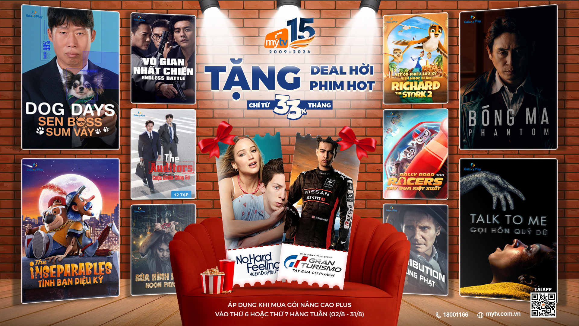 Giảm 50% MyTV Nâng cao Plus tặng thêm phim bom tấn Hollywood