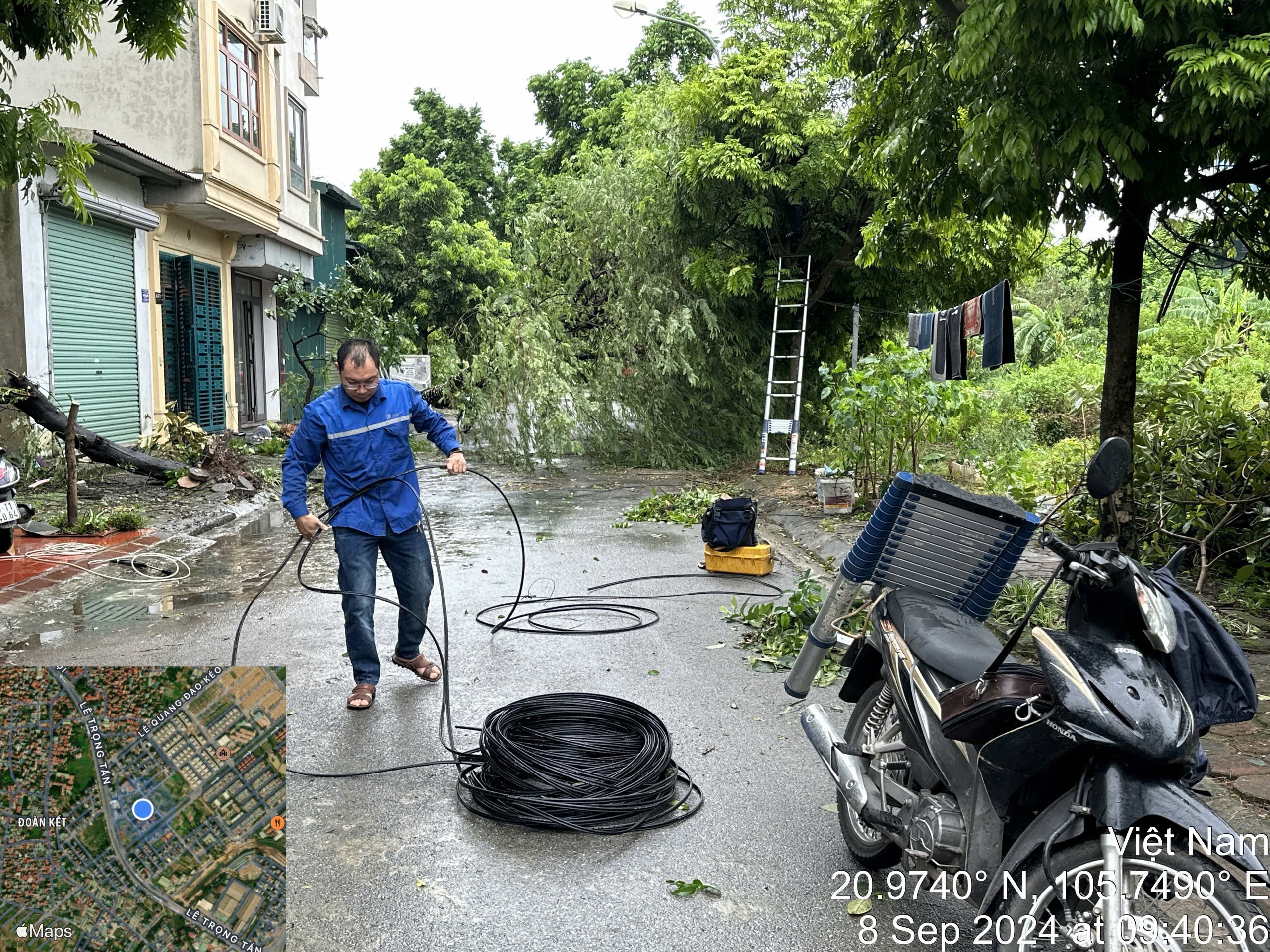 VNPT VinaPhone giữ kết nối liên lạc trong bão Yagi