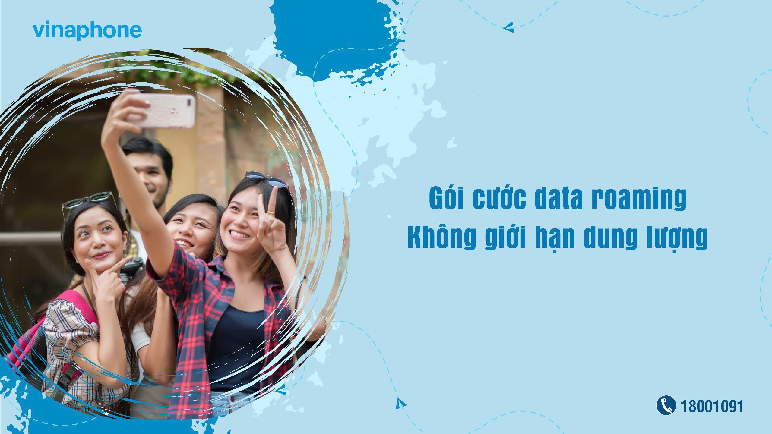 Các gói cước data roaming VinaPhone không giới hạn dung lượng