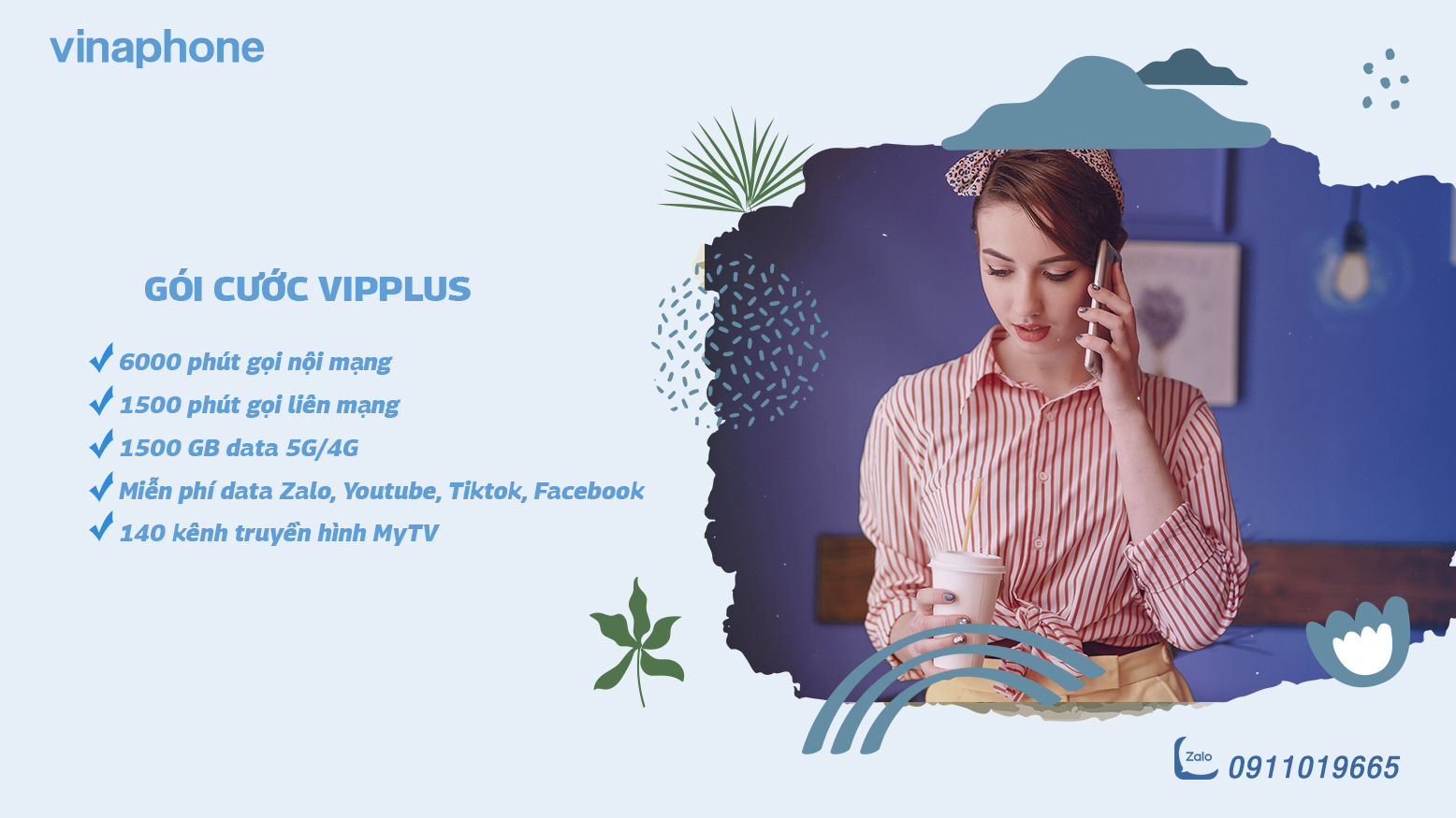 Đăng ký gói VIPPlus VinaPhone nhận ngay 7500 phút gọi và 1500GB data