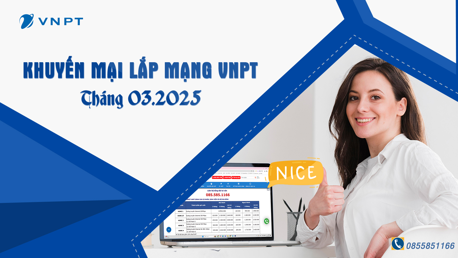 Lắp mạng Internet VNPT tháng 3/2025