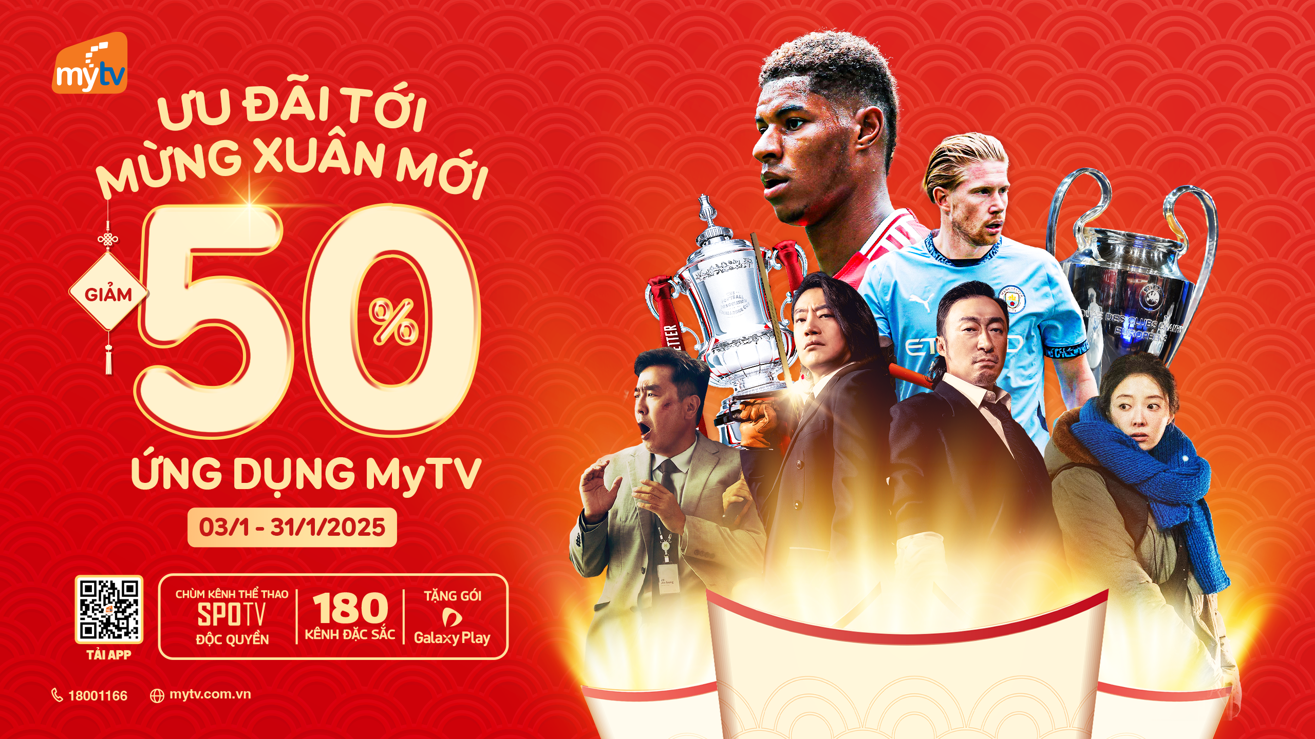 MyTV giảm giá 50% gói cước dành cho đa nhà mạng