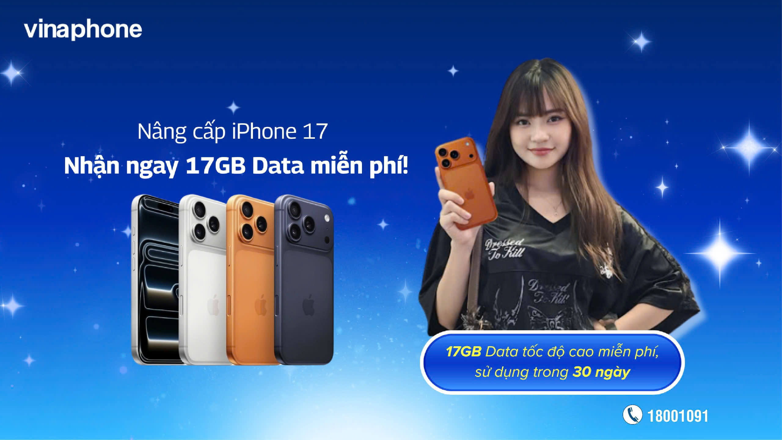 Nâng cấp iPhone 17 – Nhận ngay 17GB Data miễn phí