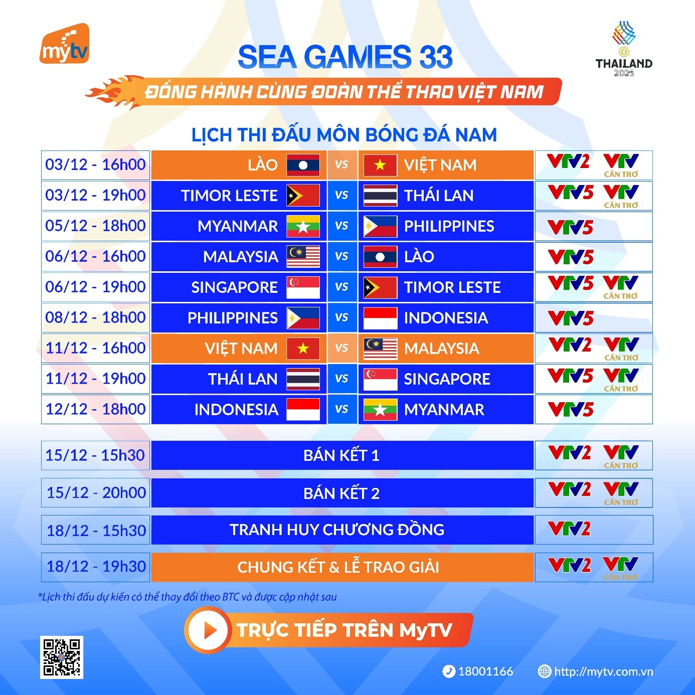 SEA Games 33 - xem trọn vẹn trên MyTV