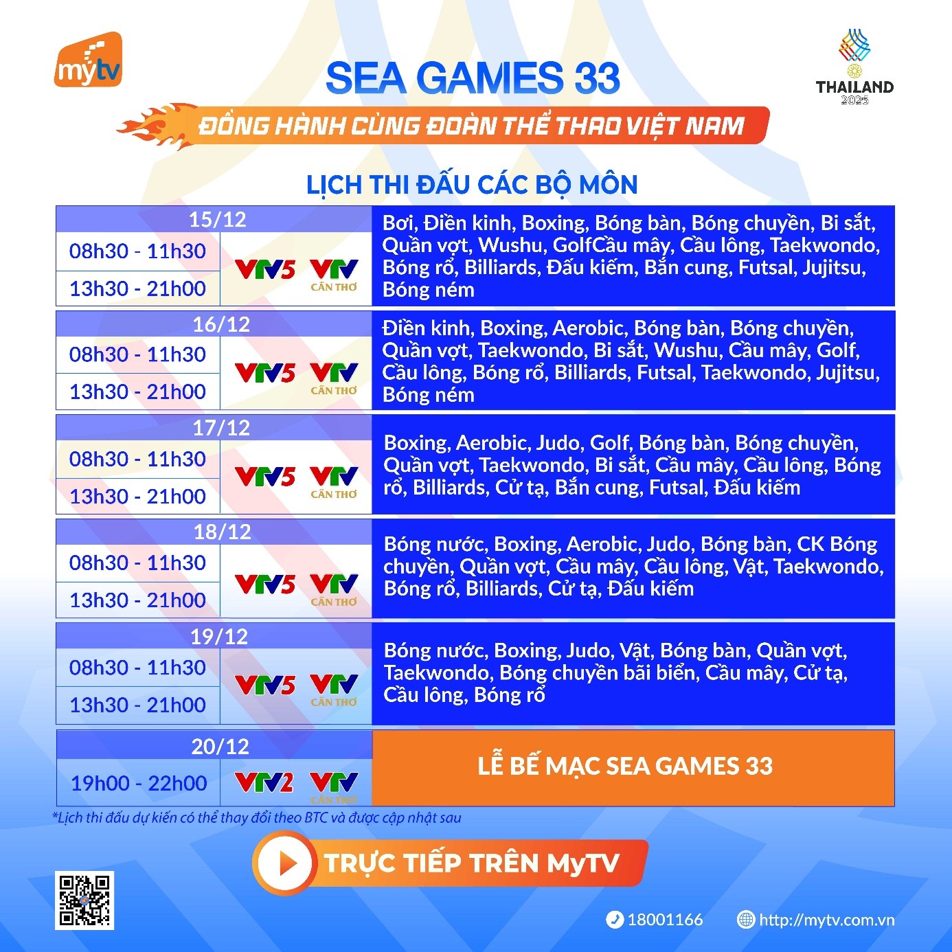 SEA Games 33 - xem trọn vẹn trên MyTV
