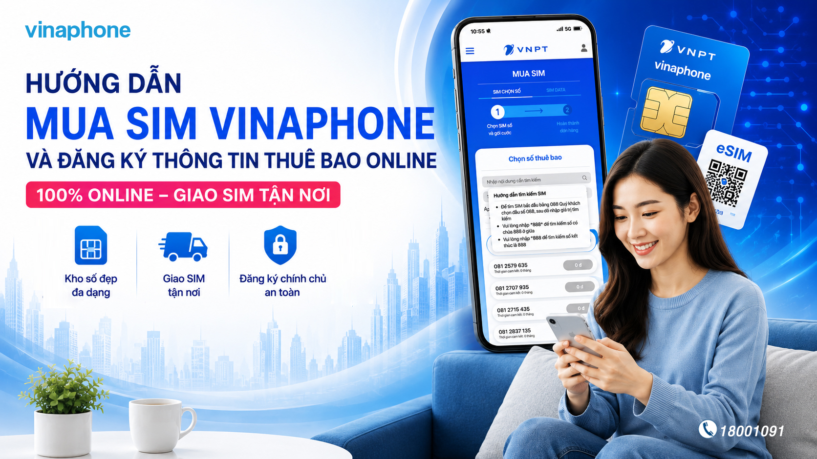 Hướng Dẫn Mua SIM Và Đăng Ký Thông Tin Thuê Bao Online VNPT