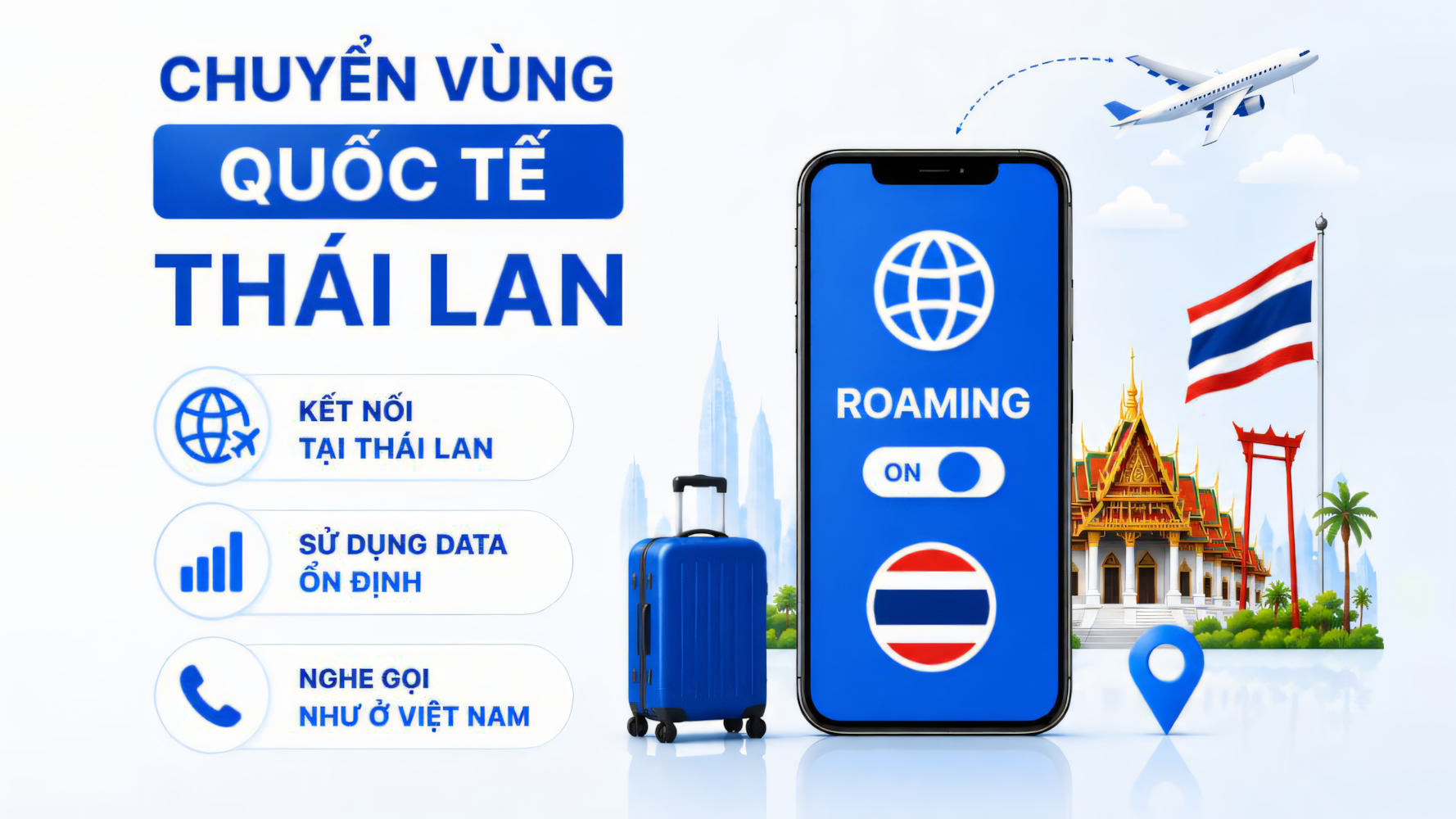 Hướng dẫn cách chuyển vùng quốc tế Thái Lan nhanh chóng
